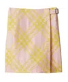 Burberry Checked A-line Mini Skirt In Nude