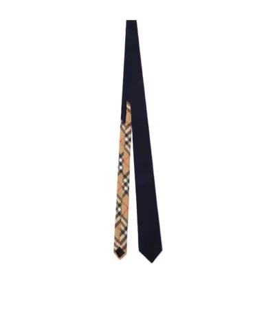 Burberry Checked Pointed-tip Tie In Multi