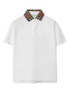 Burberry White Cotton Polo Shirt In White