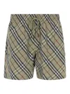 Burberry Check-pattern Drawstring Swim Shorts In Multi