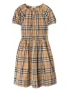 Burberry Check Cotton Dress In Multi