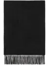Burberry Checked Reversible Cashmere Scarf In Black