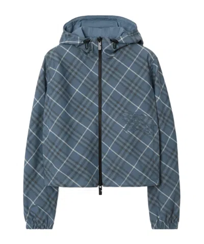 BURBERRY BURBERRY REVERSIBLE CHECKED HOODED JACKET