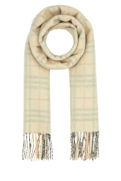Burberry Checked Reversible Cashmere Scarf In Multi