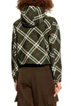 Burberry Reversible Checked Jacket In Green