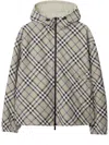 Burberry Checked Reversible Hooded Jacket In Neutrals