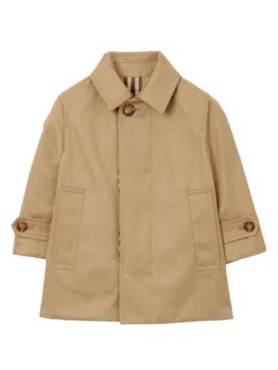 Burberry Babies' Checked Reversible Trench Coat In Archive Beige Ip Chk