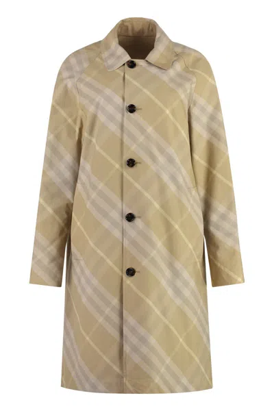 Burberry Women's Cas Reversible Cotton Coat In Flax