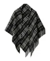 Burberry Checked Scarf In Black