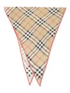 Burberry Checked Scarf In Neutral