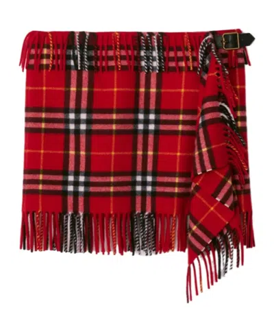 BURBERRY TARTAN-PATTERN SKIRT