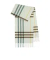 Burberry Checked Scarf In White