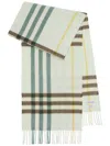 Burberry Checked Scarf In White