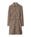 Burberry Waist Belted Shirt Dress With Checked Pattern In Brown