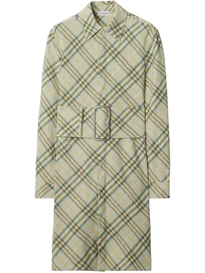 BURBERRY CHECKED SHIRT DRESS