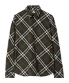 Burberry Checked Shirt In Green