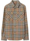 Burberry Relaxed Check-patch Sweatshirt In Neutrals
