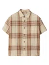 Burberry Checked Shirt In Neutrals