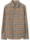 Burberry Relaxed Check-patch Sweatshirt In Nude
