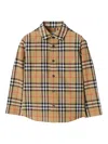 Burberry Checked Shirt In Brown