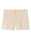 Burberry Check Cotton Pyjama Shorts In Neutral