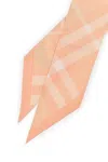 Burberry Striped Lightweight Soft Texture Scarves In Pink