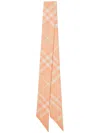 Burberry Striped Lightweight Soft Texture Scarves In Pink