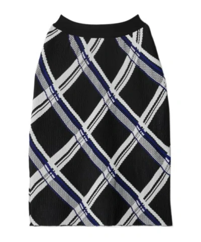 BURBERRY CHECKED SILK SKIRT