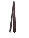 Burberry Checked Silk Tie In Brown