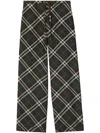 Burberry Check Silk Pyjama Trousers In Brown