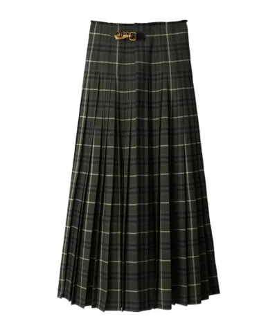 BURBERRY BURBERRY CHECKED PLEATED A-LINE KILT