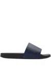 Burberry Checked Slides In Blue