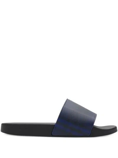 BURBERRY CHECK SLIDES