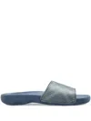 Burberry Round Toe Slippers In Blue