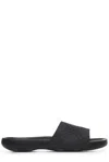 Burberry Embossed Check Dive Slides In Black