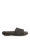Burberry Textured Strap Black Mules With Cushioned Footbed In Black