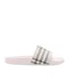 Burberry Check Pattern Slide Sandal Open Toe In Pink