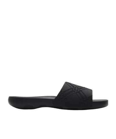 BURBERRY BURBERRY CHECKED SLIP-ON SLIDES
