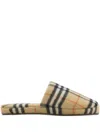 Burberry Quilted Check Sandals For Women In Neutral