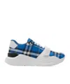 Burberry New Regis Vintage Check Sneakers In Blue