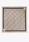 Burberry Checked Squared Scarf In Black