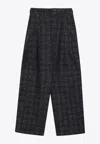 Burberry Checked Straight-leg Jeans In Black