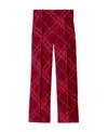 Burberry Checked Straight-leg Wool Trousers In Red