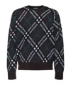 Burberry Wool Argyle Crew Neck Sweater