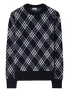 Burberry Check-pattern Wool Blend Sweater Men