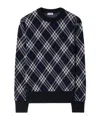 Burberry Check-pattern Wool Blend Sweater Men