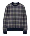 Burberry Men's Embroidered Stretch Cotton Blend Sweatshirt In Black