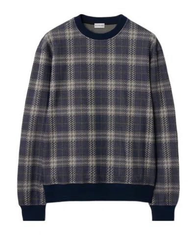 BURBERRY BURBERRY CHECKED CREWNECK JUMPER