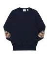 Burberry Check Patch Sweater In Black