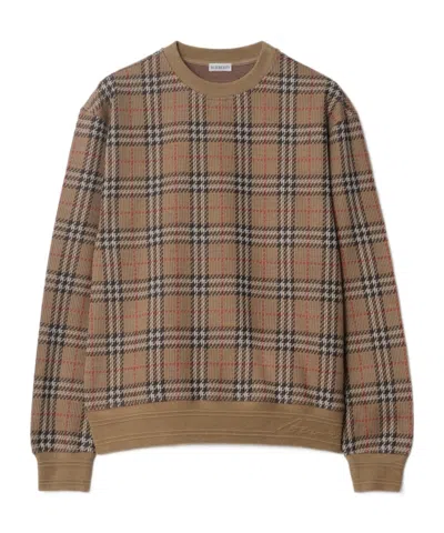 BURBERRY BURBERRY VINTAGE CHECKED CREWNECK JUMPER